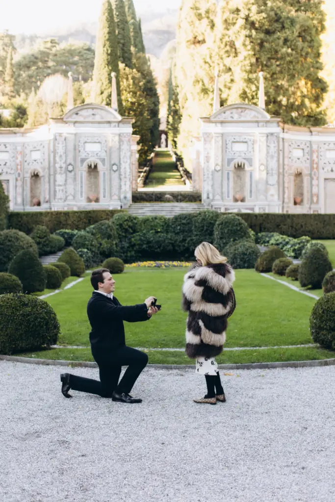 A proposal on the lawn in front of the nymphaeum in the gardens of Villa d’Este, Cernobbio